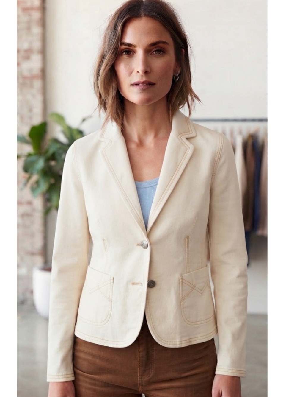 GAP Ivory Cream Blazer Jacket | Womenโs Size 8
